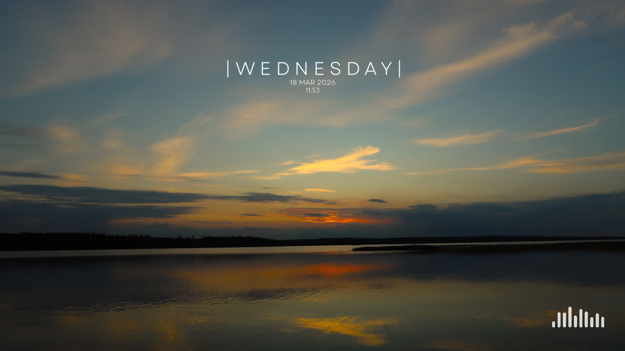 日落湖泊【4k】