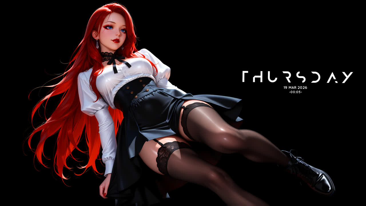 少女 | 深色背景 | 深色与彩色版本 | 4K