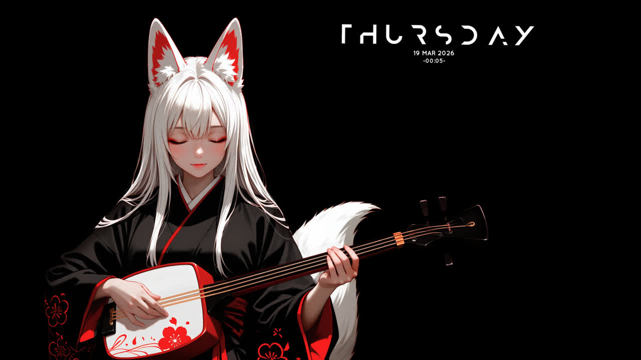 少女 | 深色背景 | 深色与彩色版本 | 4K