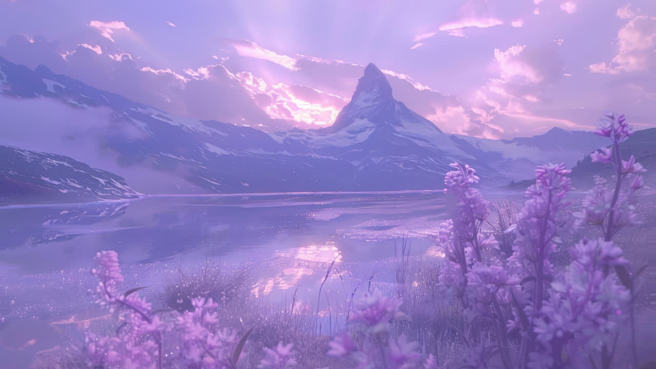 [4K] 梦幻粉彩山脉