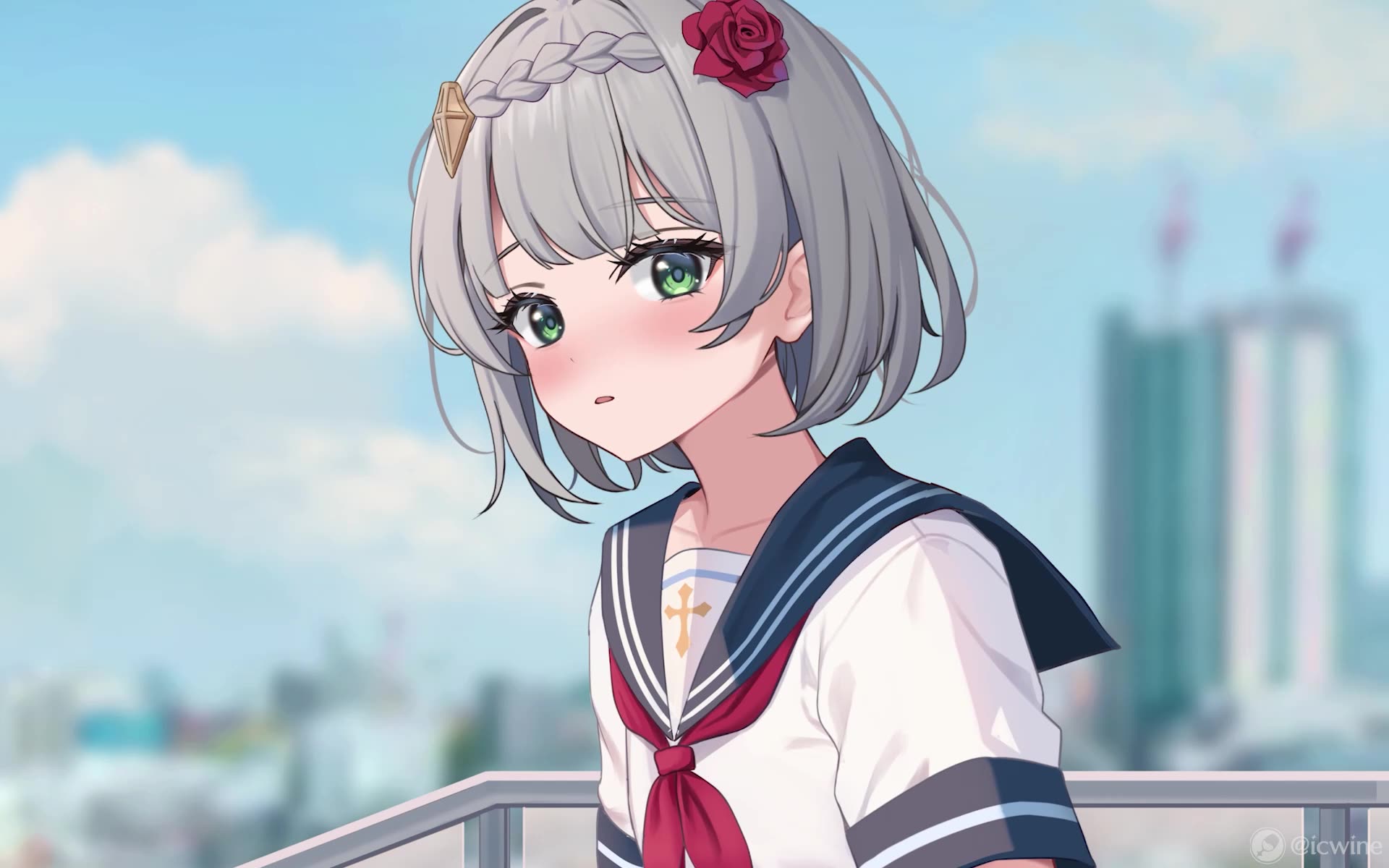 JK诺艾尔(Genshin Impact Noelle in JK uniform)