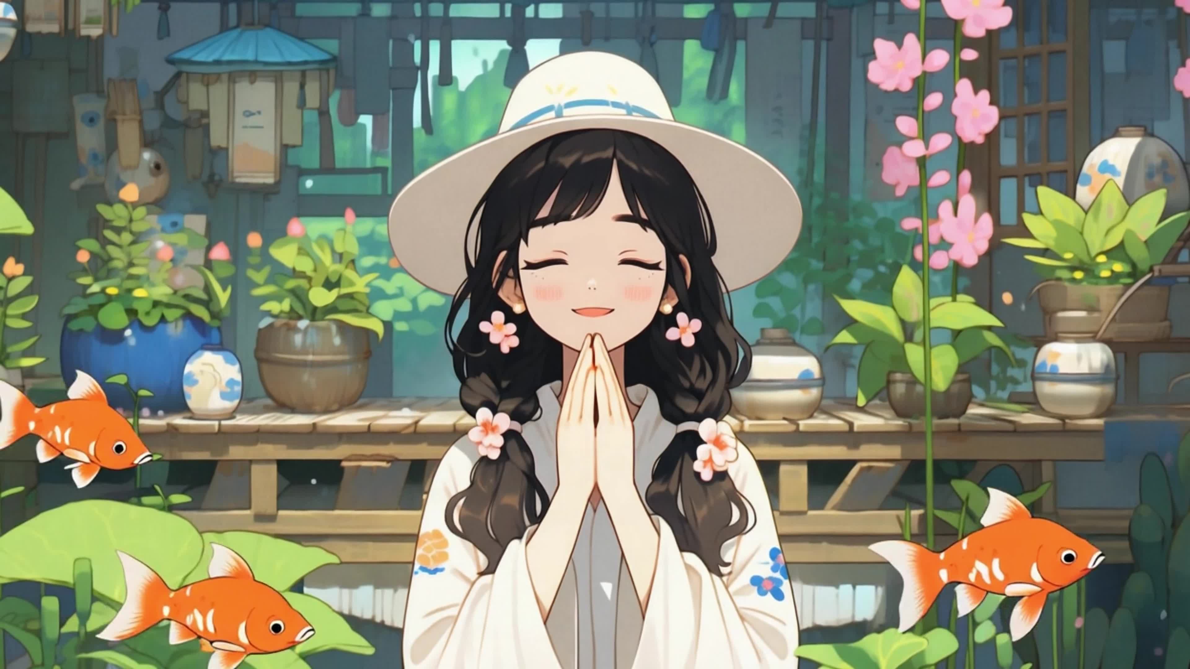 在祈祷的女孩