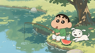 小新河边钓鱼