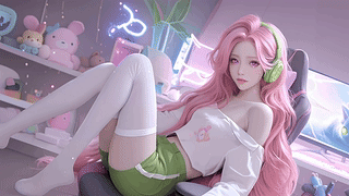 白丝电竞少女萨勒芬妮