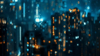 赛博城市雨滴 动态壁纸 | 作者：楚梦缘