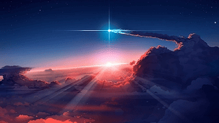 4k云上夕阳