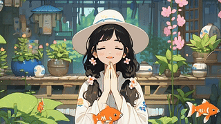 在祈祷的女孩