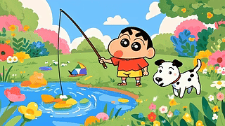 钓鱼蜡笔小新