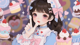 可爱蛋糕女孩