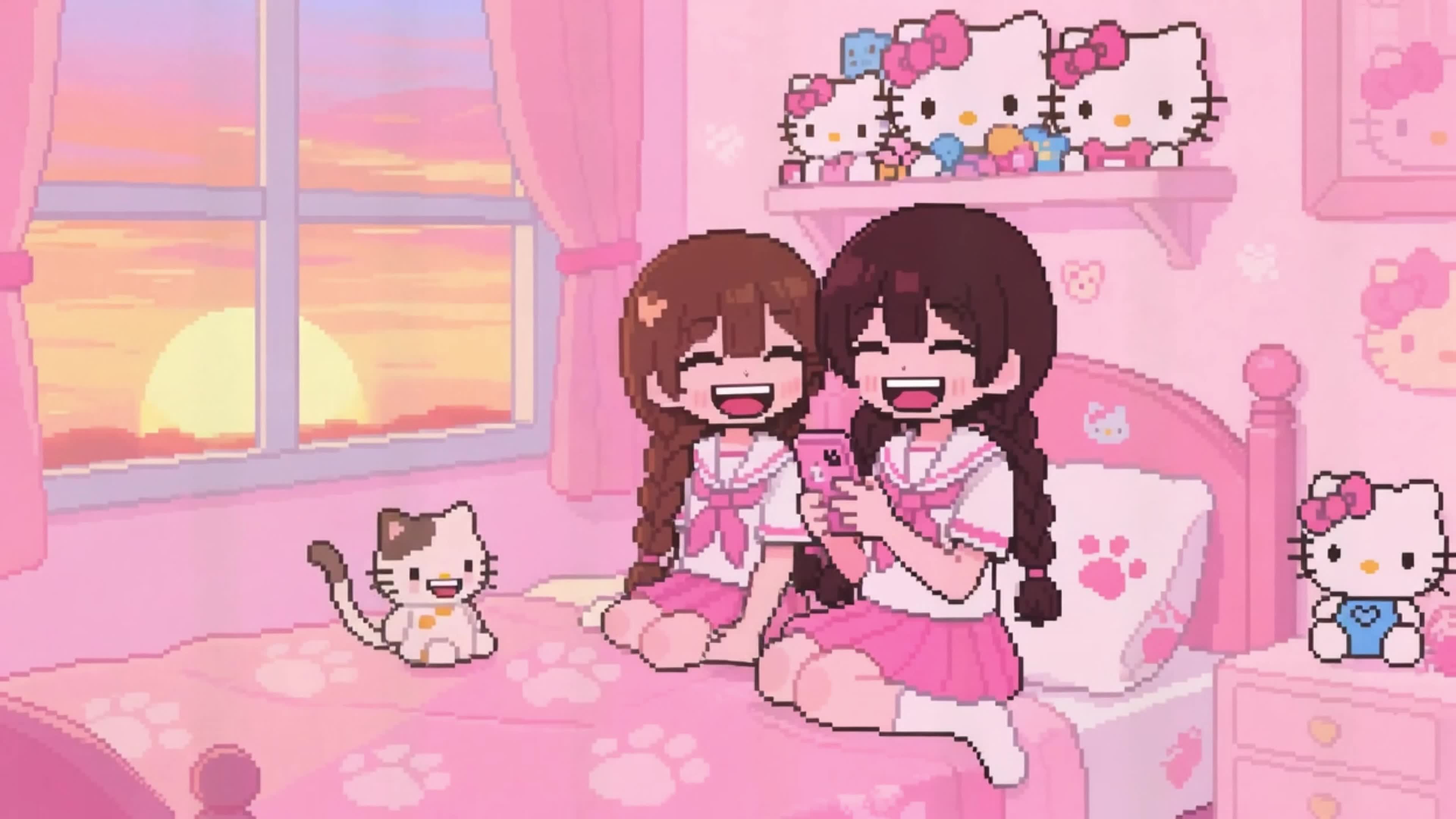 像素风女孩的房间