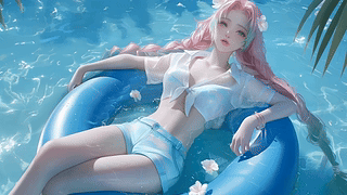 清凉泳池少女甘露寺蜜璃