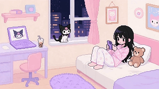 像素风少女的房间
