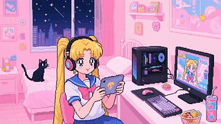 像素风美少女