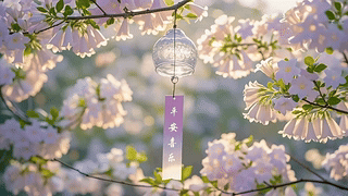 唯美的花铃铛平安喜乐