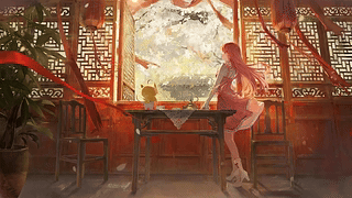 春风拂凉亭