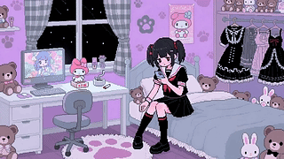 像素风少女的卧室