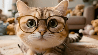 猫好奇的凑近