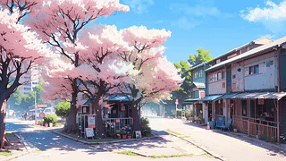 樱花树下的静谧时光
