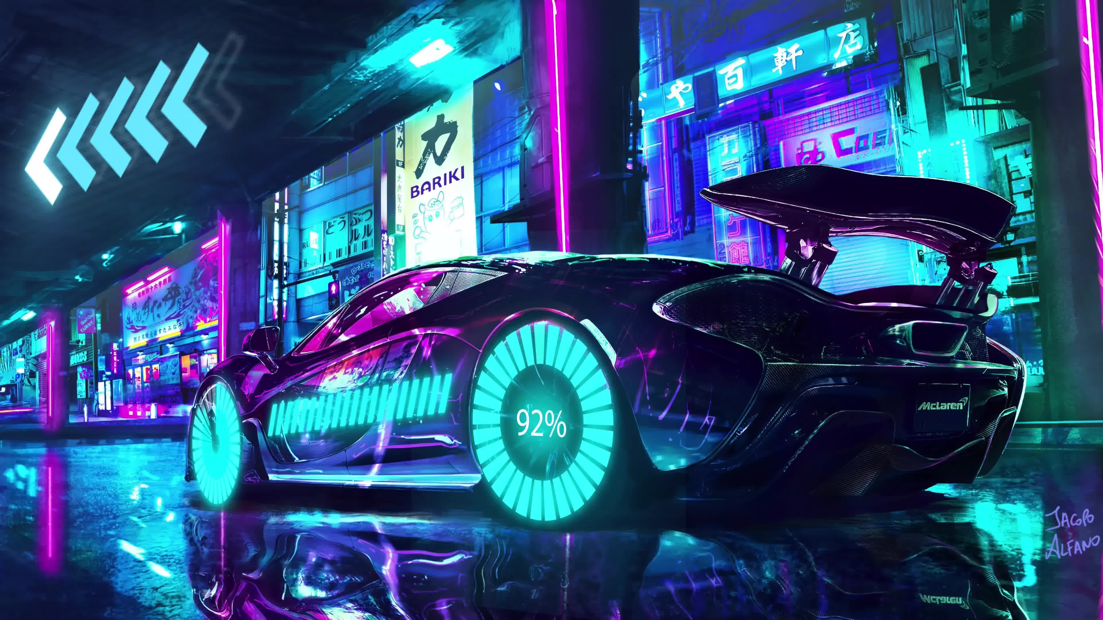 赛博朋克炫酷跑车