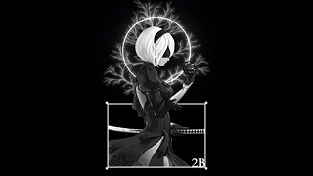 来自尼尔：机械纪元的 2B 动态壁纸 | 作者：JIANAR