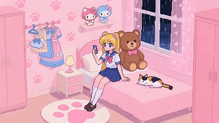 像素风美少女的房间