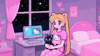 像素风美少女的房间
