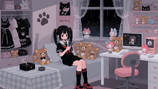 像素风少女的房间