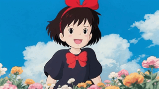 花丛中的女孩