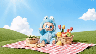野餐的labubu