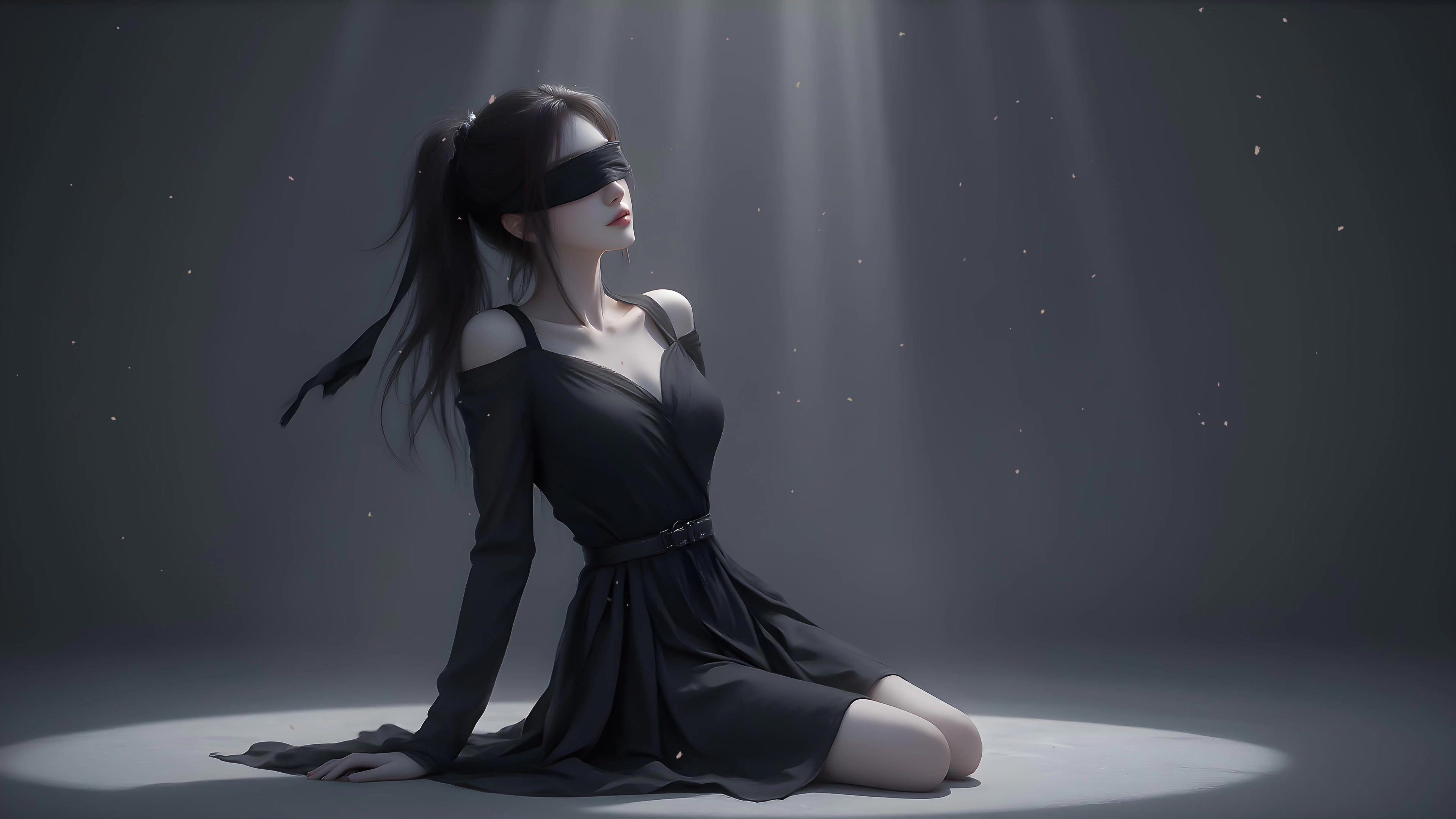 黑衣美女