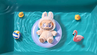 3D泳池labubu
