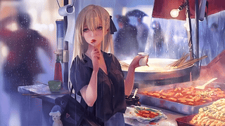 雨天街边少女