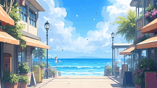 海滨小镇
