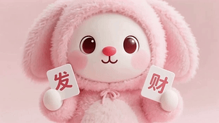 可爱的发财兔兔