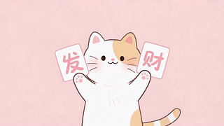 可爱的发财猫咪
