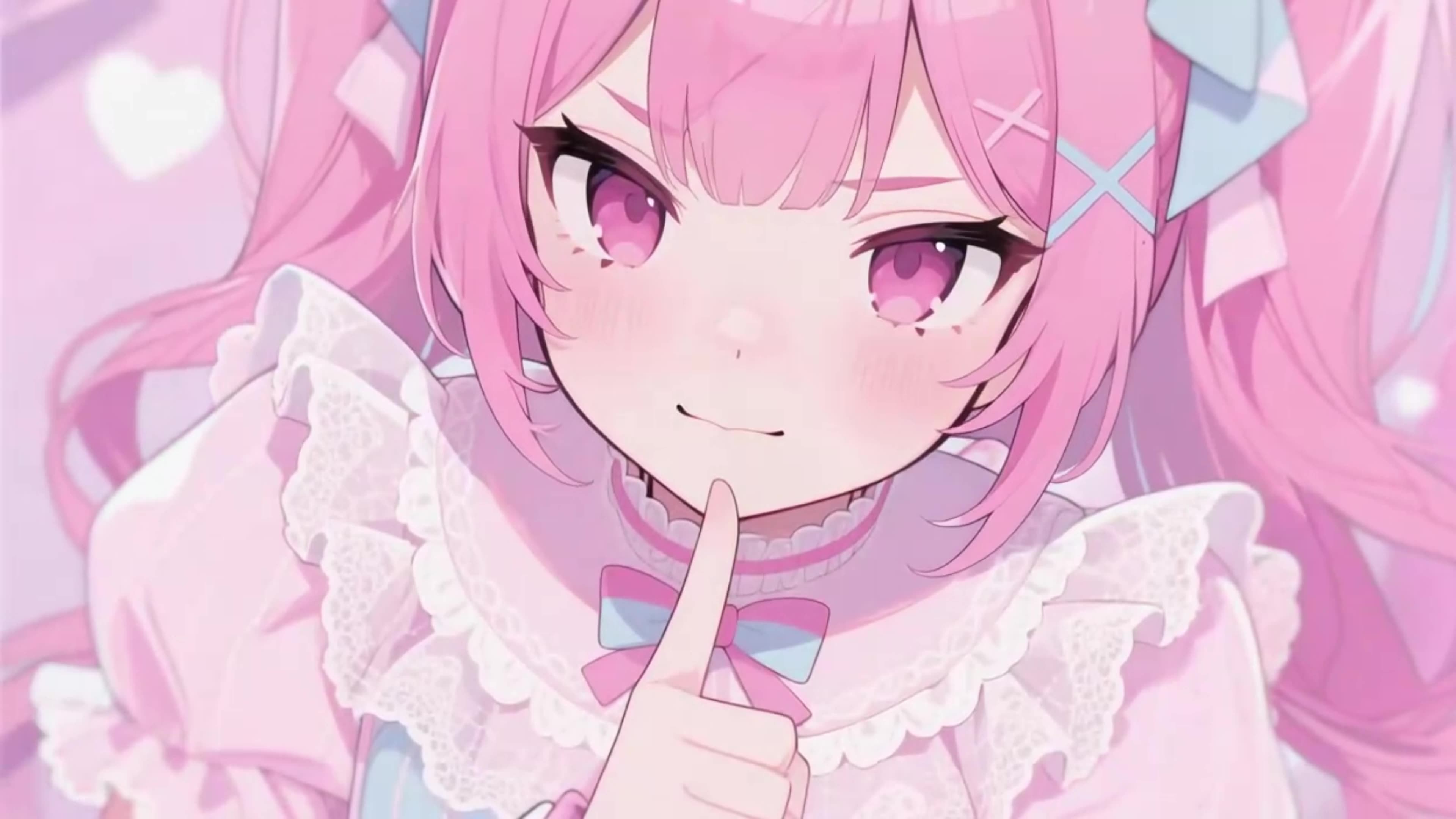 粉发动漫萝莉少女