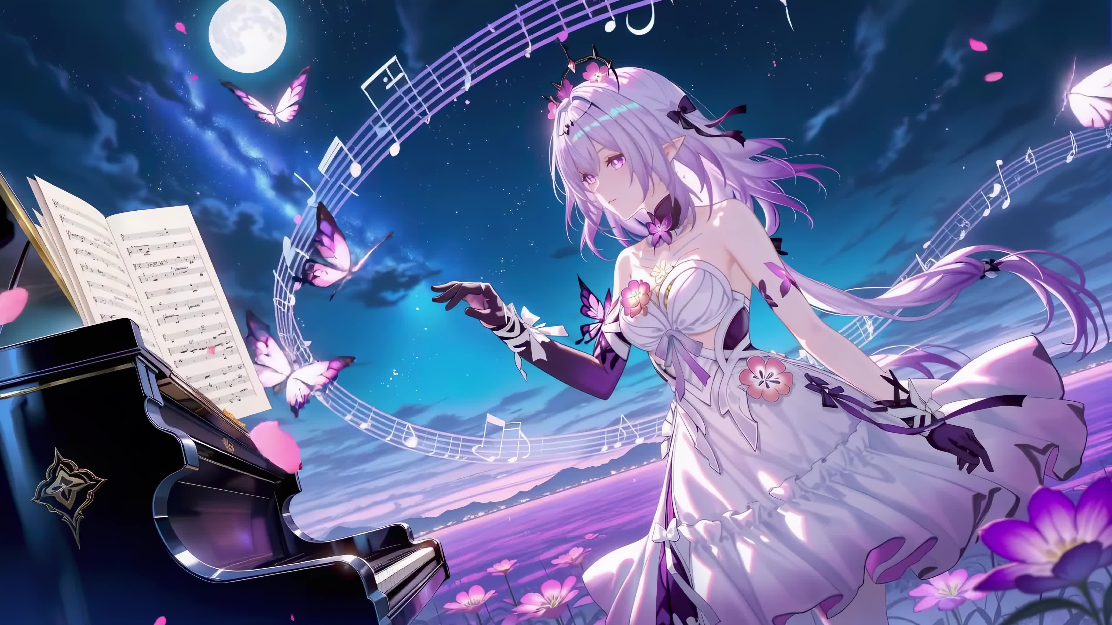 花海蝴蝶音乐少女
