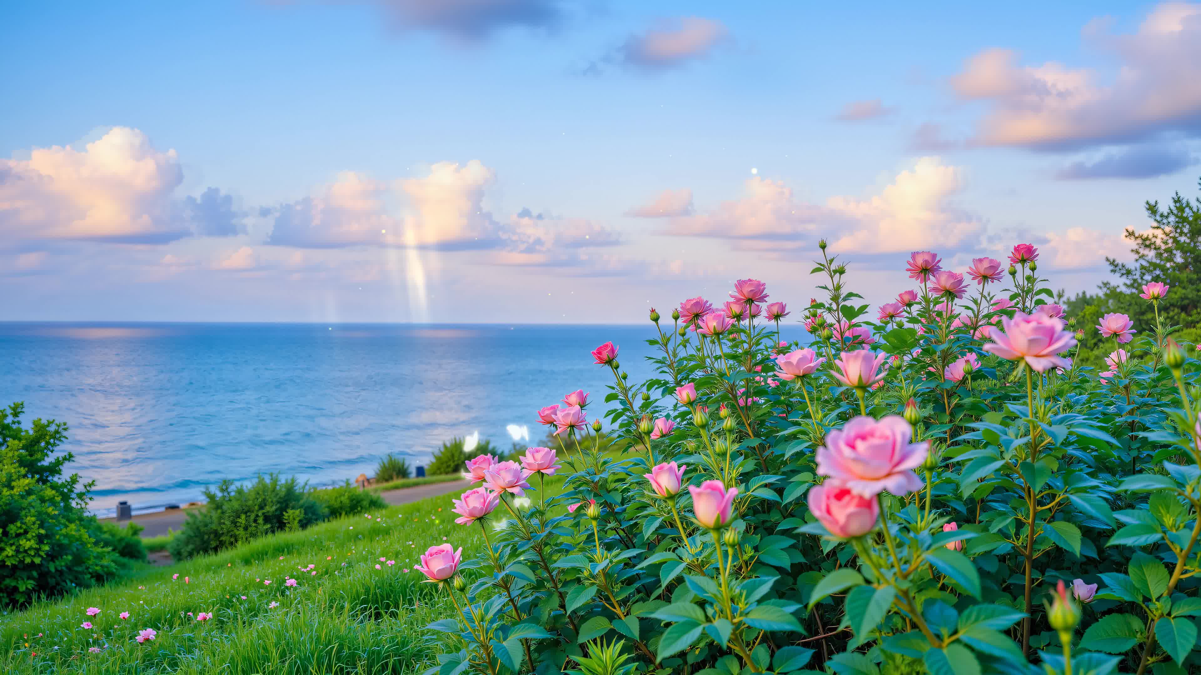 海边的花丛