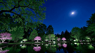夜色公园晴空
