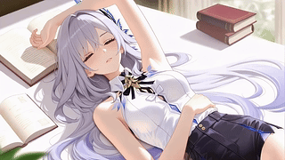 纯欲清纯白发少女