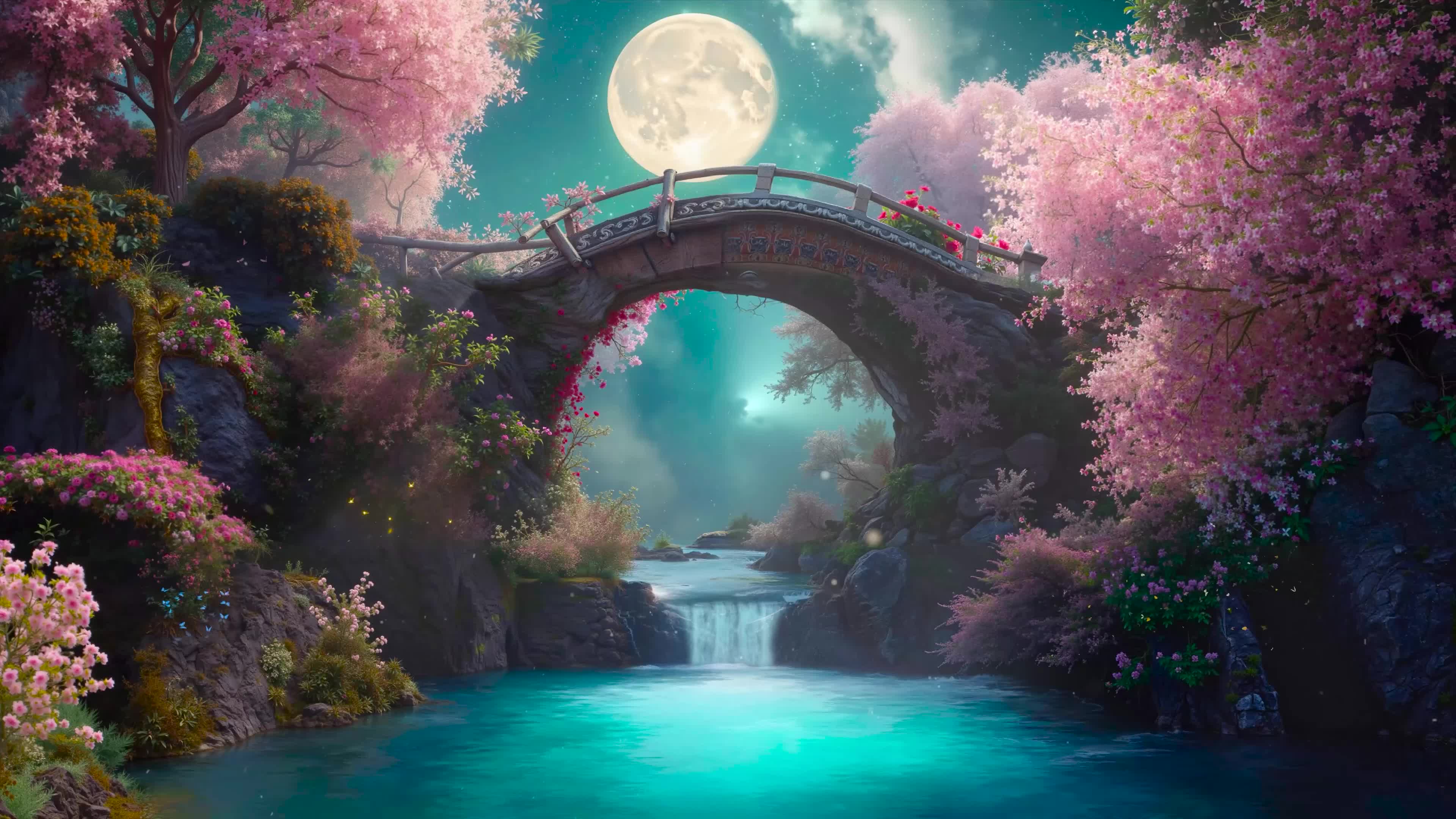 月下小桥流水