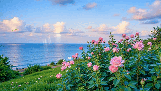 海边的花丛