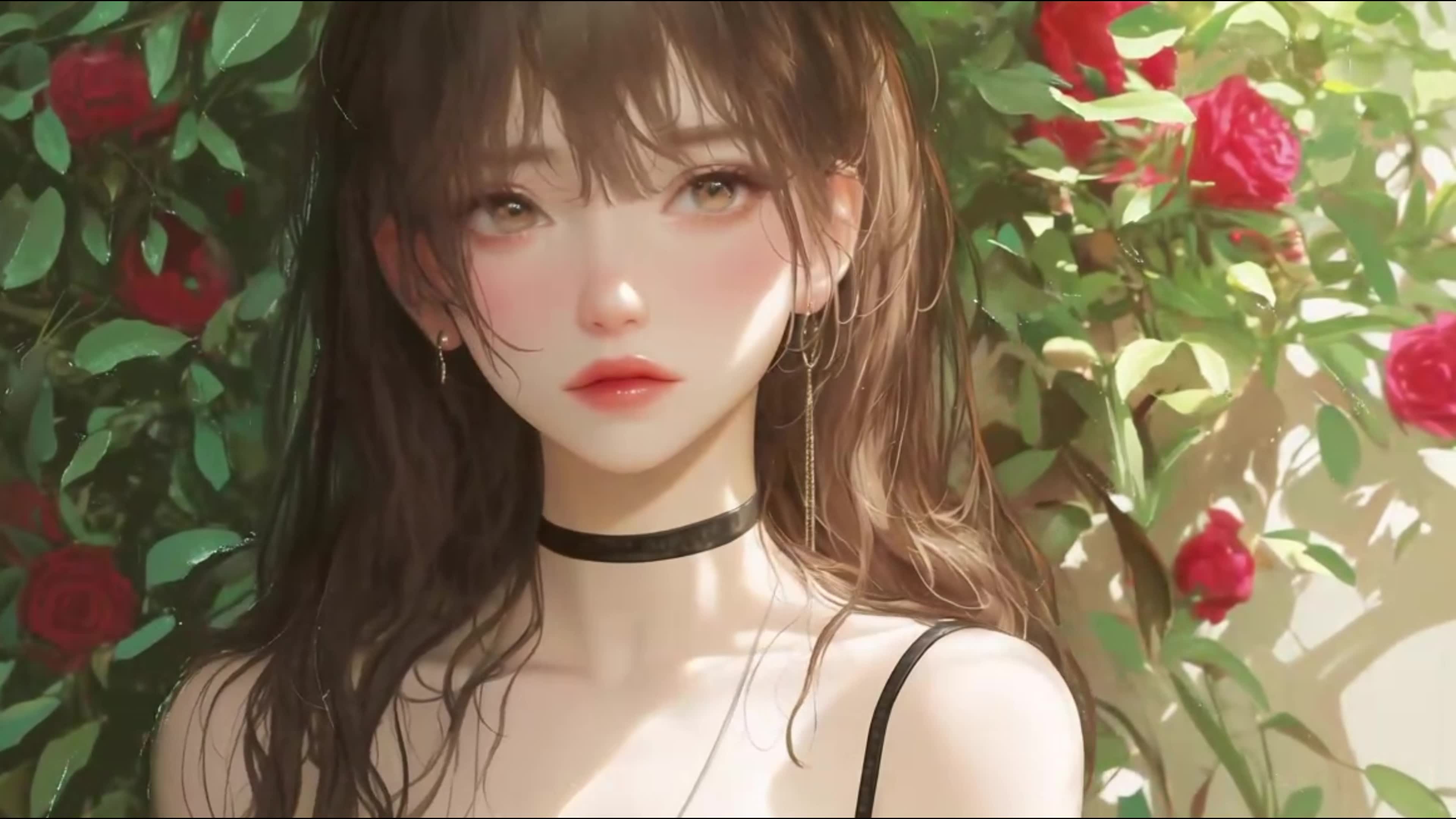 唯美少女插画
