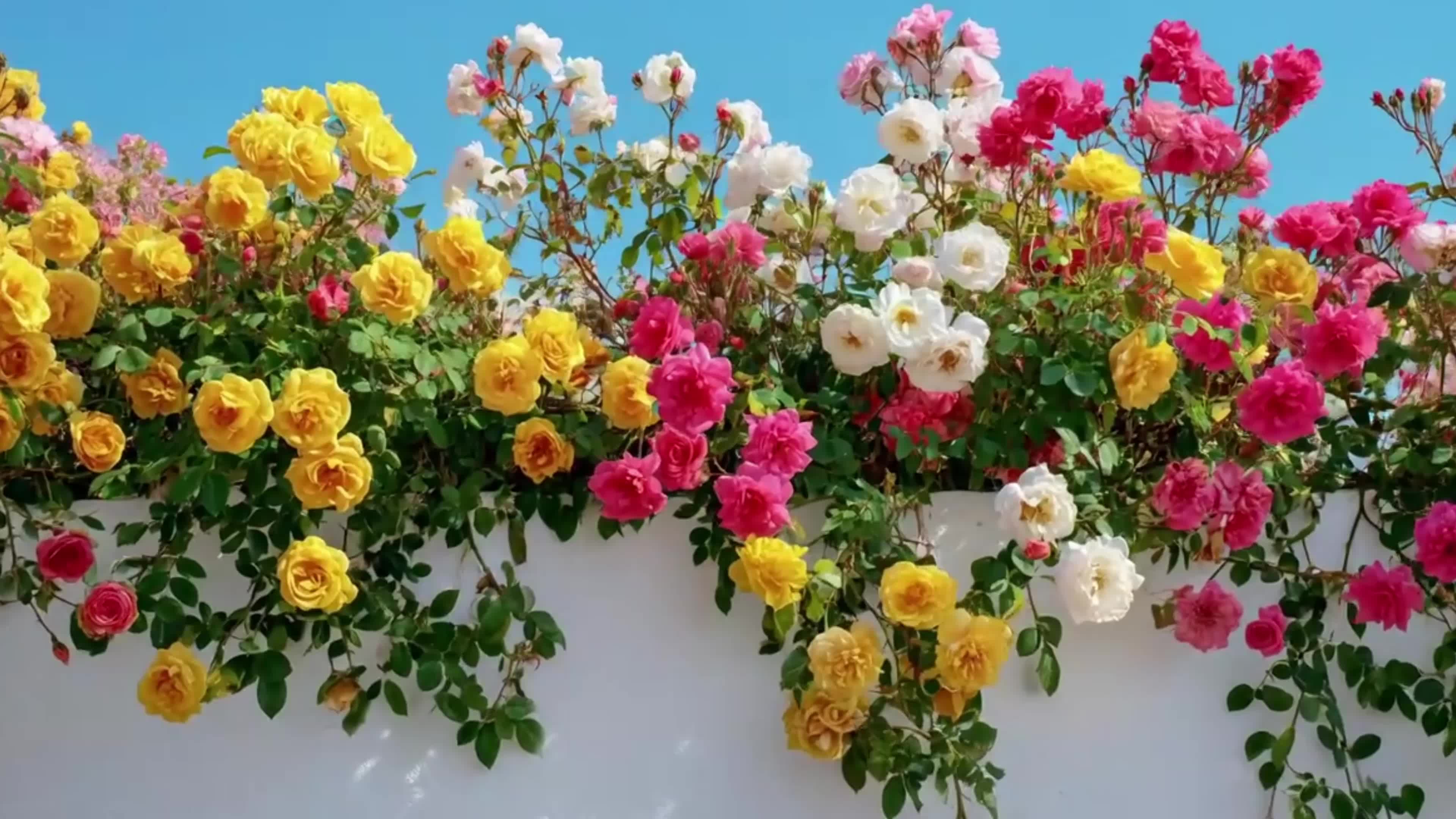 随风摇曳的花花