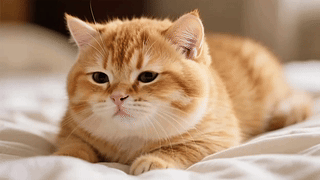 可爱的胖橘猫