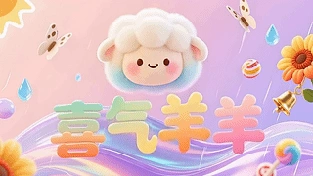 羊羊的糖果色派对 动态壁纸 | 作者：时光云廊