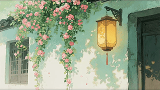 屋外的花花灯笼