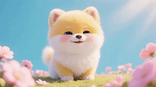 可爱萌狗狗