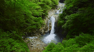 幽静护眼瀑布溪流