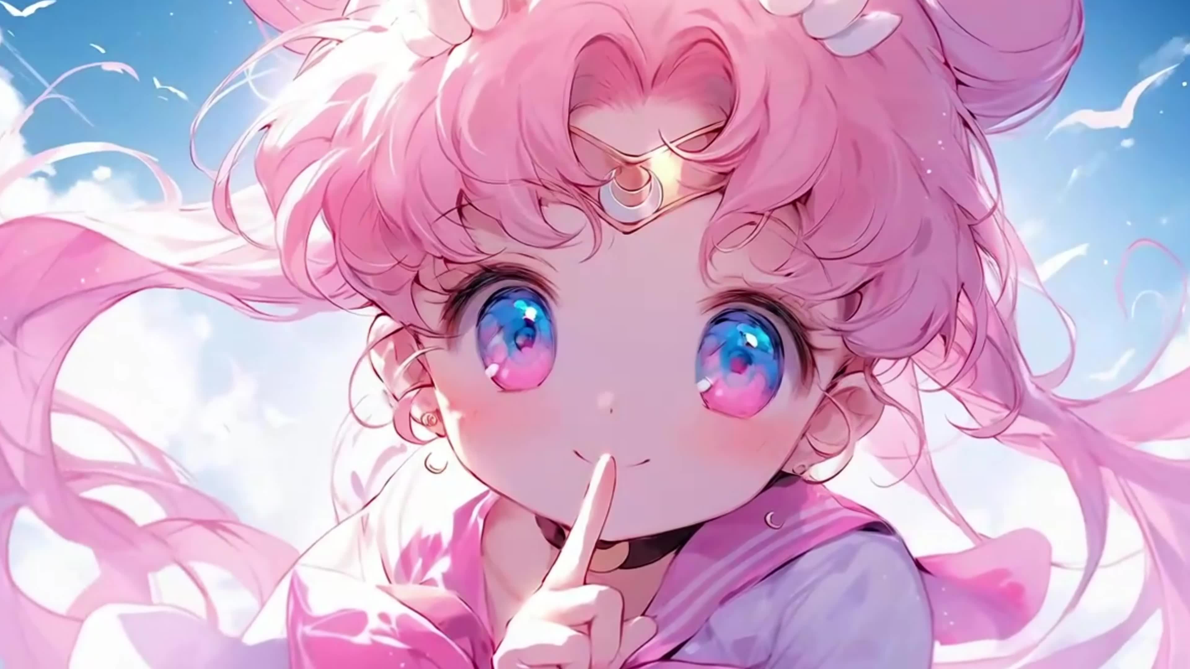 粉发动漫美少女
